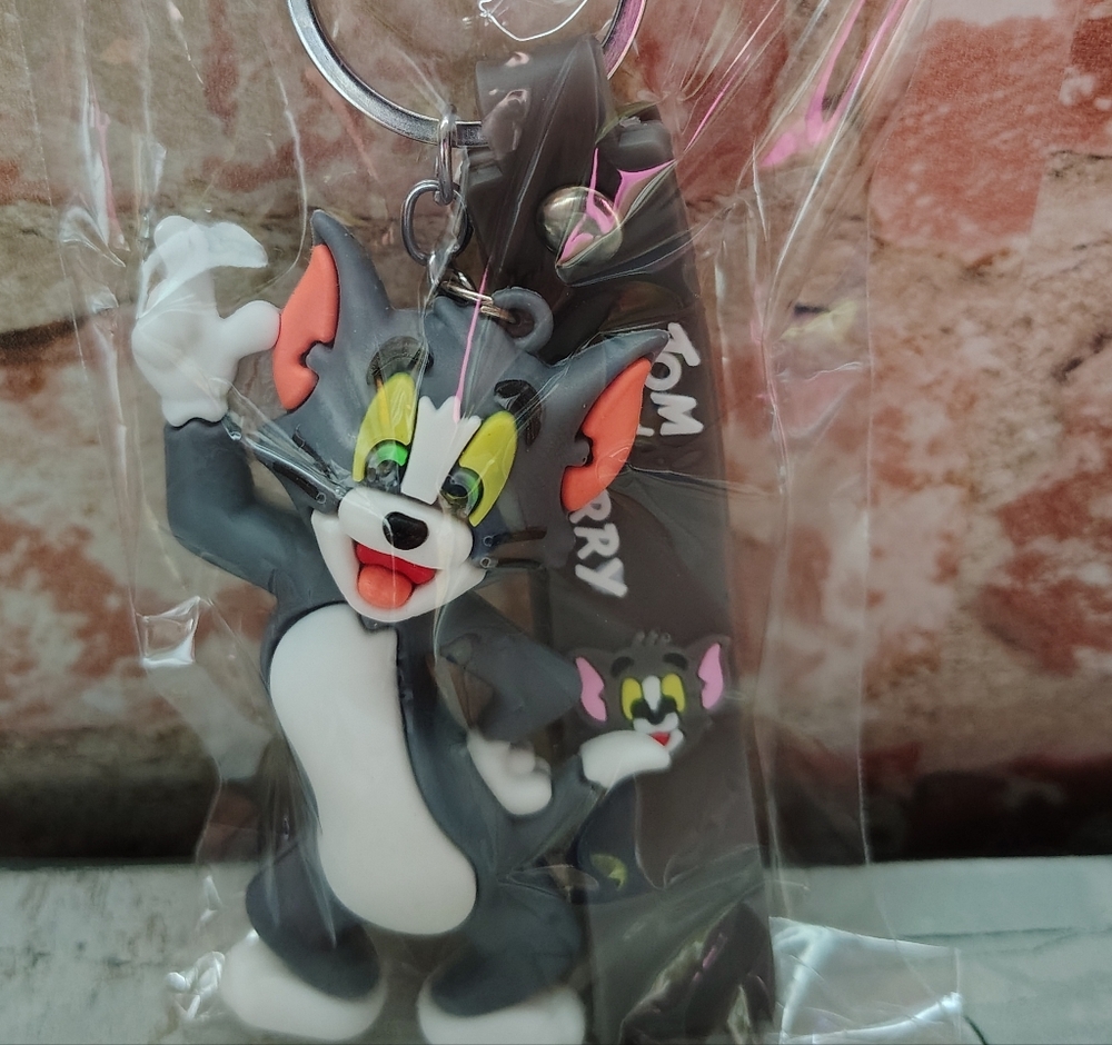 🧀Tom From Tom & Jerry Silicone Keychain w/ Wristlet